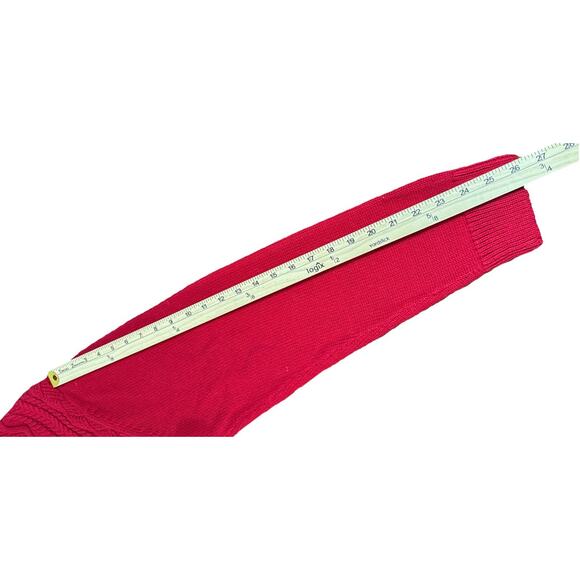 Chaps Men Sz XL Red Sweater Quarter Button Mock Neck Cable Knit Sweater Dad - Picture 11 of 15